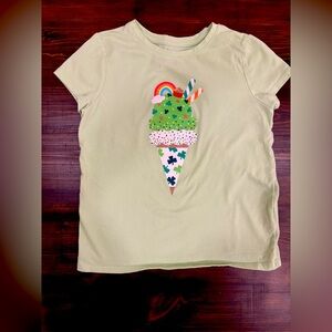 St. Patrick’s Day Graphic Ice Cream Cone Tee for Girls